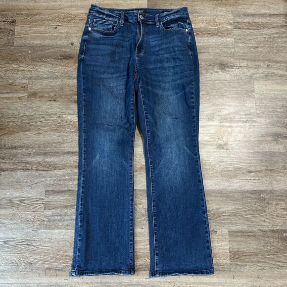 Judy Blue Denim - Judy Blue Womens 14W Bootcut Jeans Dark Wash High Rise Waist
